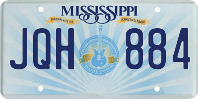 MS license plate JQH884