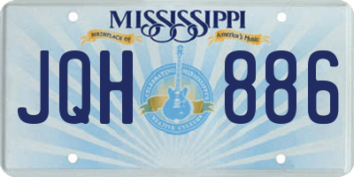 MS license plate JQH886