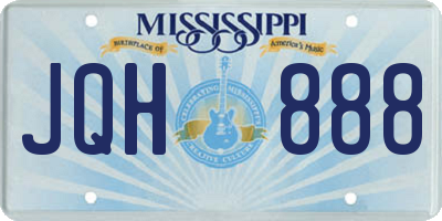MS license plate JQH888
