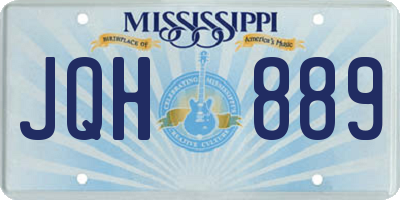 MS license plate JQH889