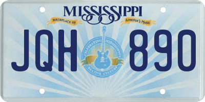 MS license plate JQH890