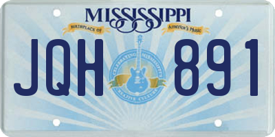 MS license plate JQH891