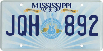 MS license plate JQH892