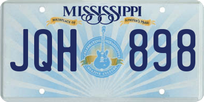 MS license plate JQH898
