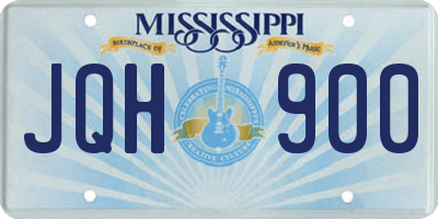 MS license plate JQH900