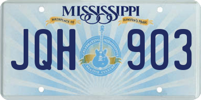 MS license plate JQH903