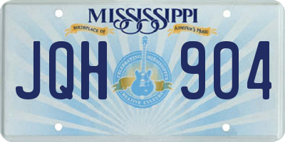 MS license plate JQH904