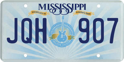 MS license plate JQH907