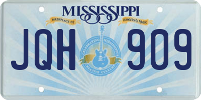 MS license plate JQH909