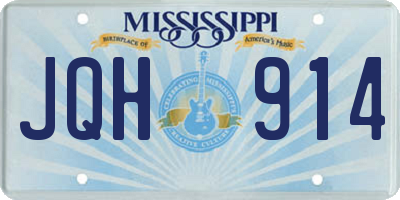 MS license plate JQH914