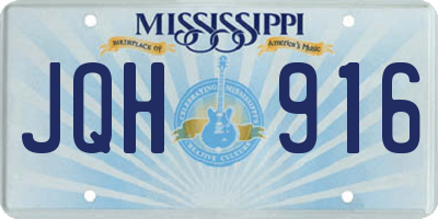 MS license plate JQH916