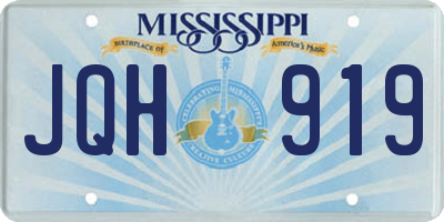 MS license plate JQH919