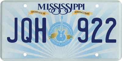 MS license plate JQH922