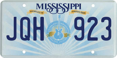 MS license plate JQH923