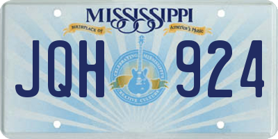 MS license plate JQH924