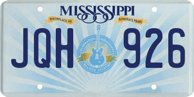MS license plate JQH926