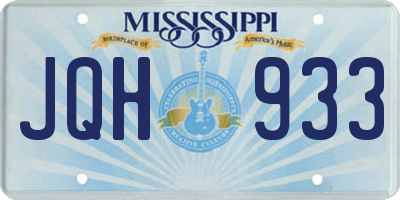 MS license plate JQH933