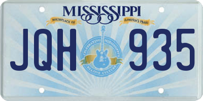 MS license plate JQH935