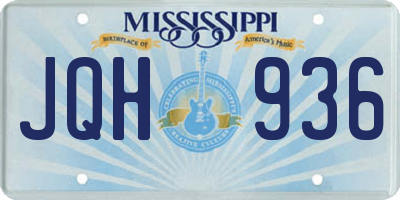 MS license plate JQH936