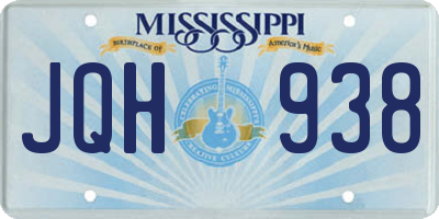 MS license plate JQH938
