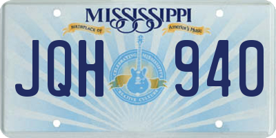 MS license plate JQH940