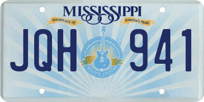 MS license plate JQH941