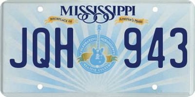 MS license plate JQH943