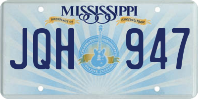 MS license plate JQH947