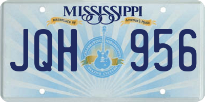 MS license plate JQH956