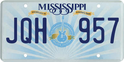 MS license plate JQH957