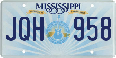 MS license plate JQH958