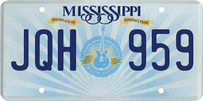 MS license plate JQH959