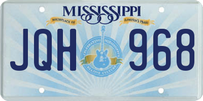 MS license plate JQH968