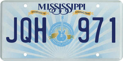MS license plate JQH971