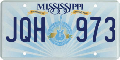 MS license plate JQH973