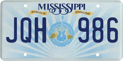 MS license plate JQH986