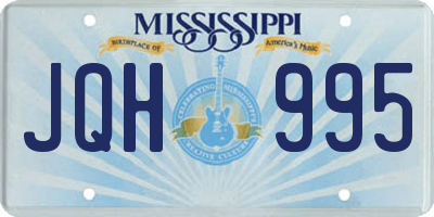 MS license plate JQH995