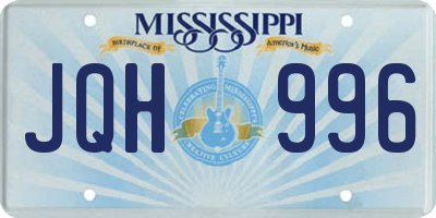 MS license plate JQH996