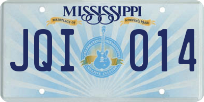 MS license plate JQI014