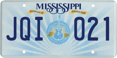 MS license plate JQI021