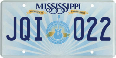 MS license plate JQI022