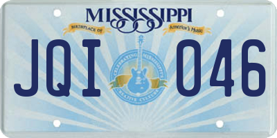 MS license plate JQI046