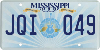 MS license plate JQI049
