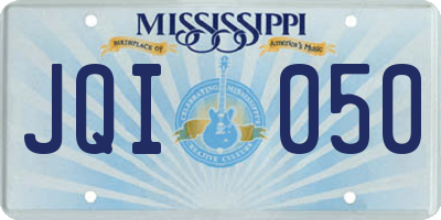 MS license plate JQI050