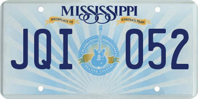 MS license plate JQI052