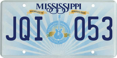 MS license plate JQI053