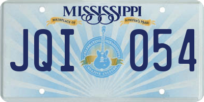 MS license plate JQI054
