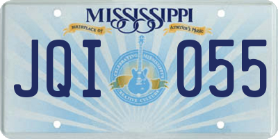 MS license plate JQI055