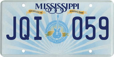 MS license plate JQI059