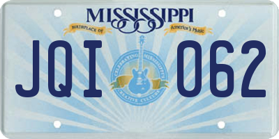 MS license plate JQI062